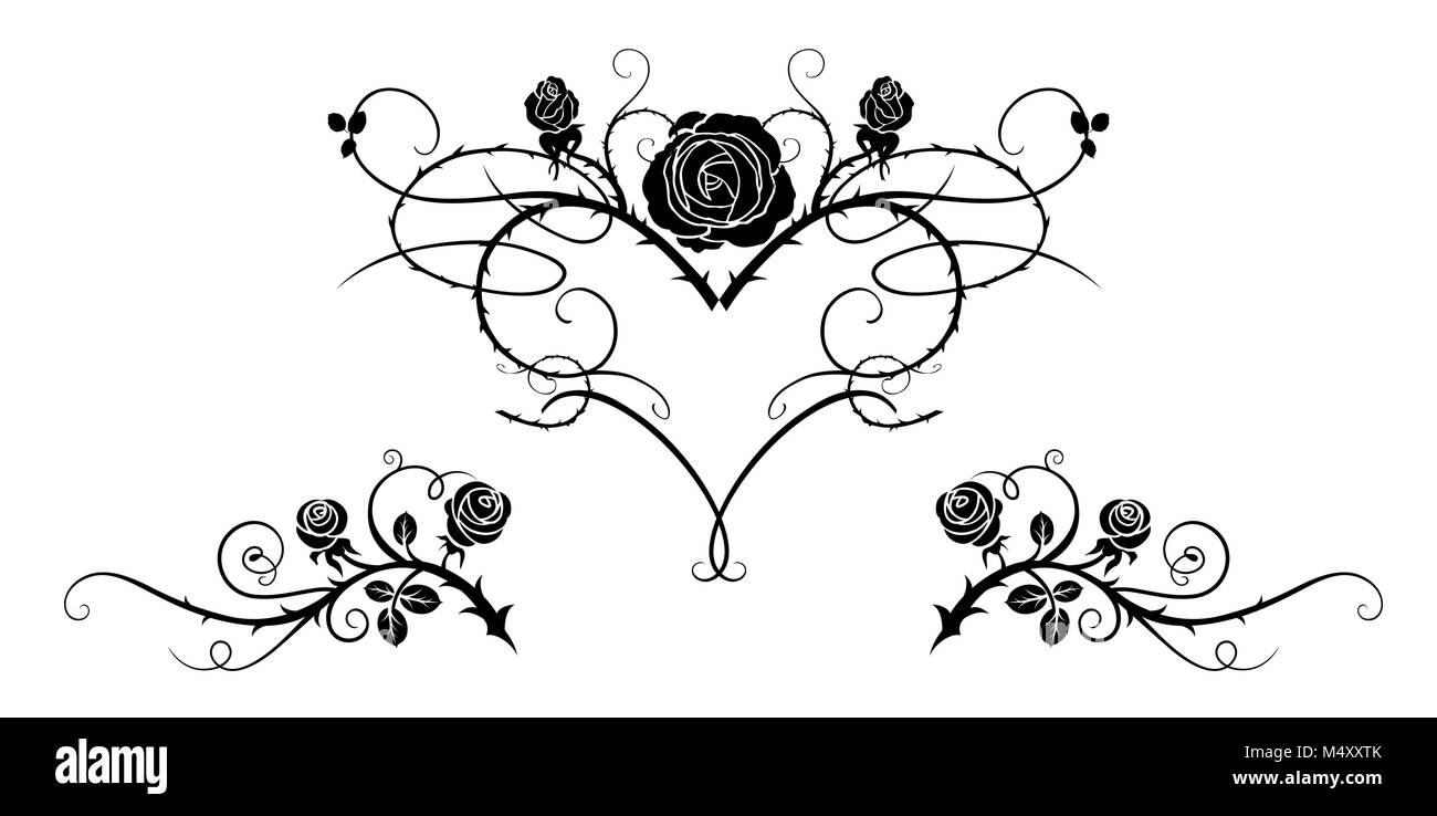 Tatuaggio immagine nera Illustrazione Vettoriale