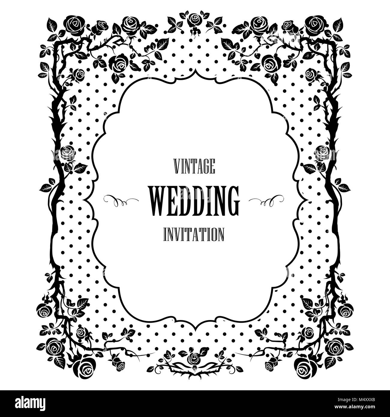 Elegante cornice rose Illustrazione Vettoriale