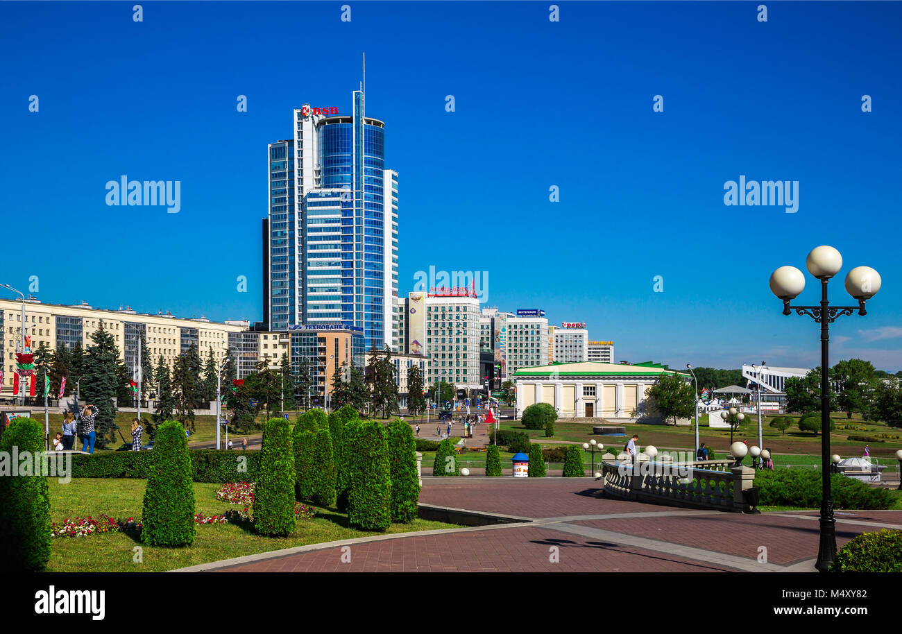 La Bielorussia Minsk, architettura Foto Stock
