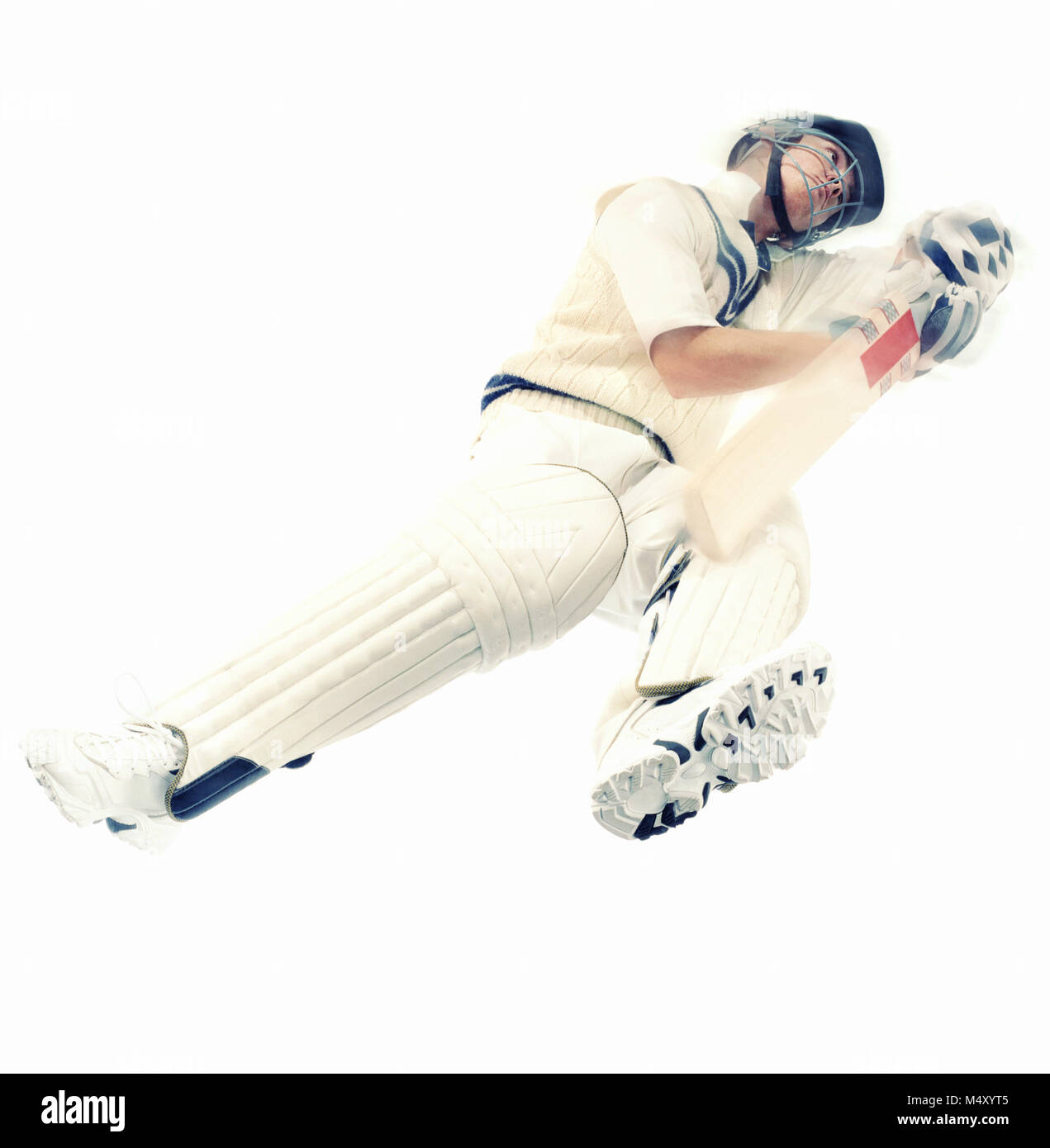 Un cricketer Foto Stock