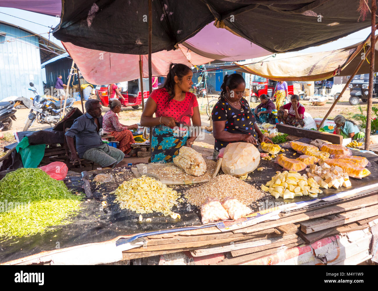 Pressione di stallo di frutta, Sri Lanka Foto Stock