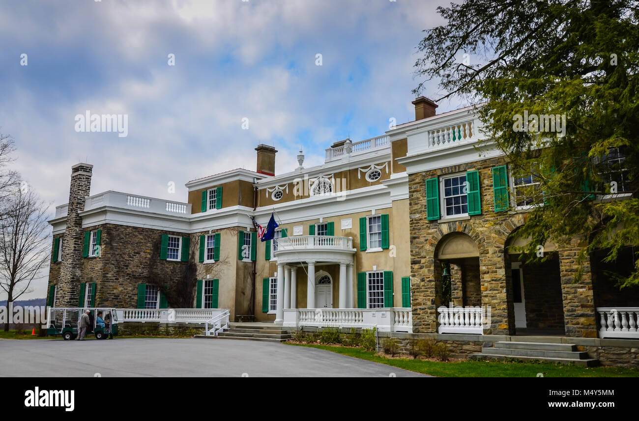 Casa di Franklin D. Roosevelt National Historic Site in Hyde Park, NY Foto Stock
