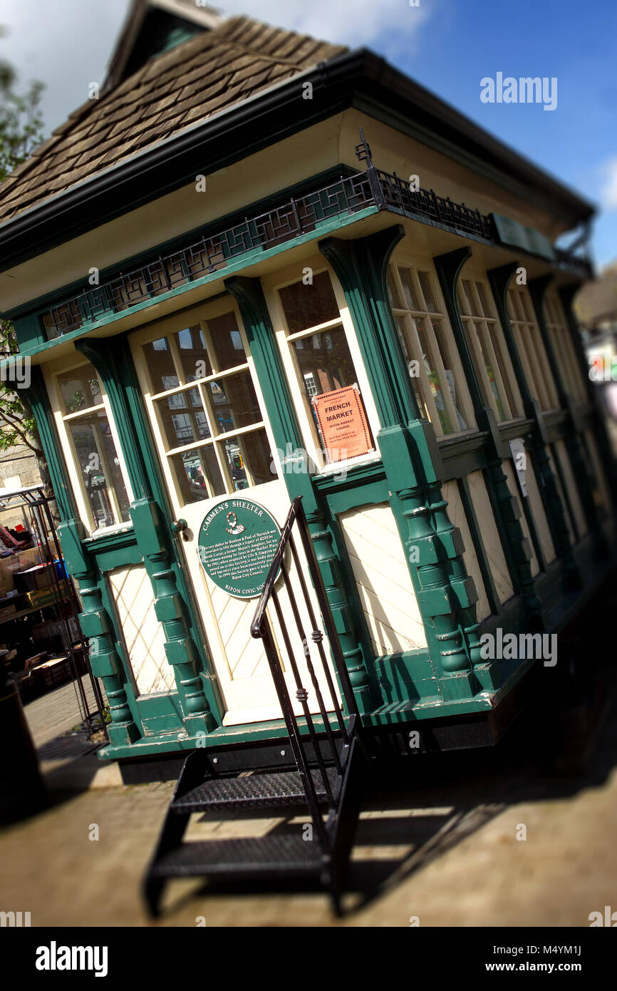 Cabmens shelter, Ripon, North Yorkshire Foto Stock