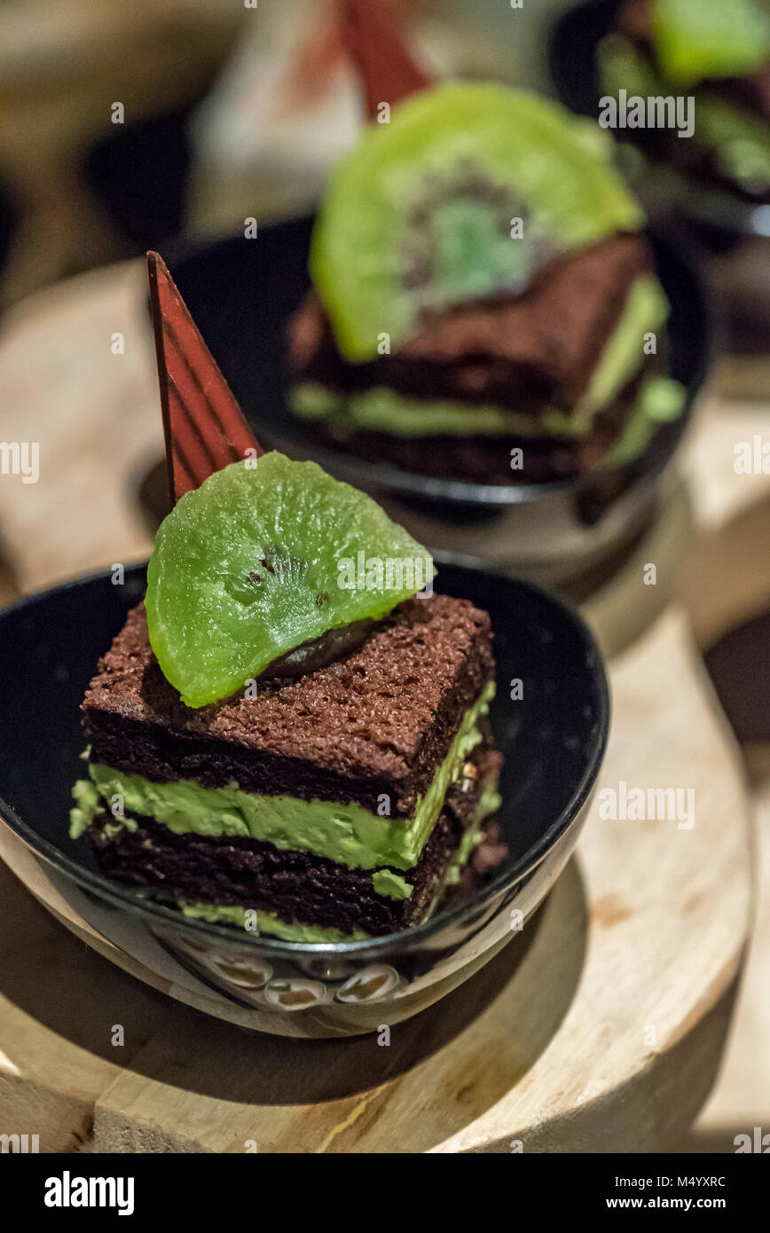 Torta del tè verde Foto Stock