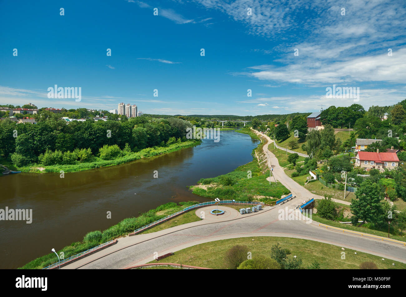 Fiume Neman. Grodno, Bielorussia Foto Stock