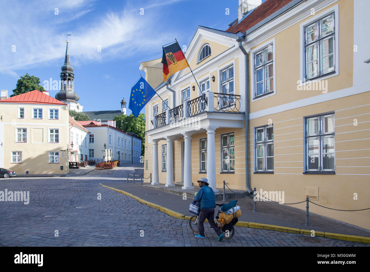Residenza ufficiale dell'ambasciatore tedesco su Lossi plats a Tallinn, architetto p. Schatten 1818 Foto Stock