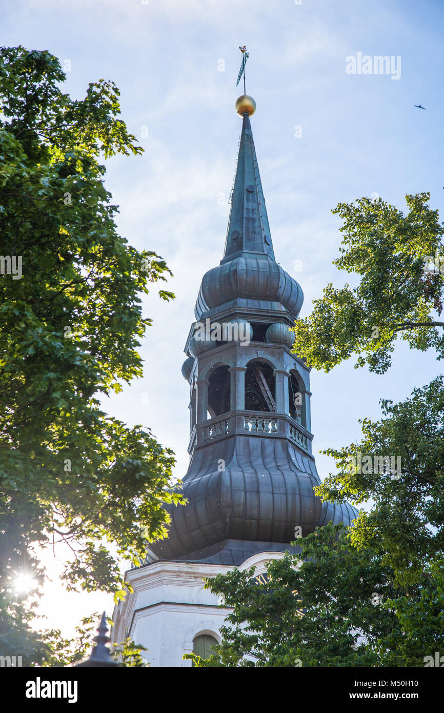 La guglia della Cattedrale di Santa Maria è una chiesa costruita del XIV secolo, situato sulla collina di Toompea a Tallinn in Estonia Foto Stock