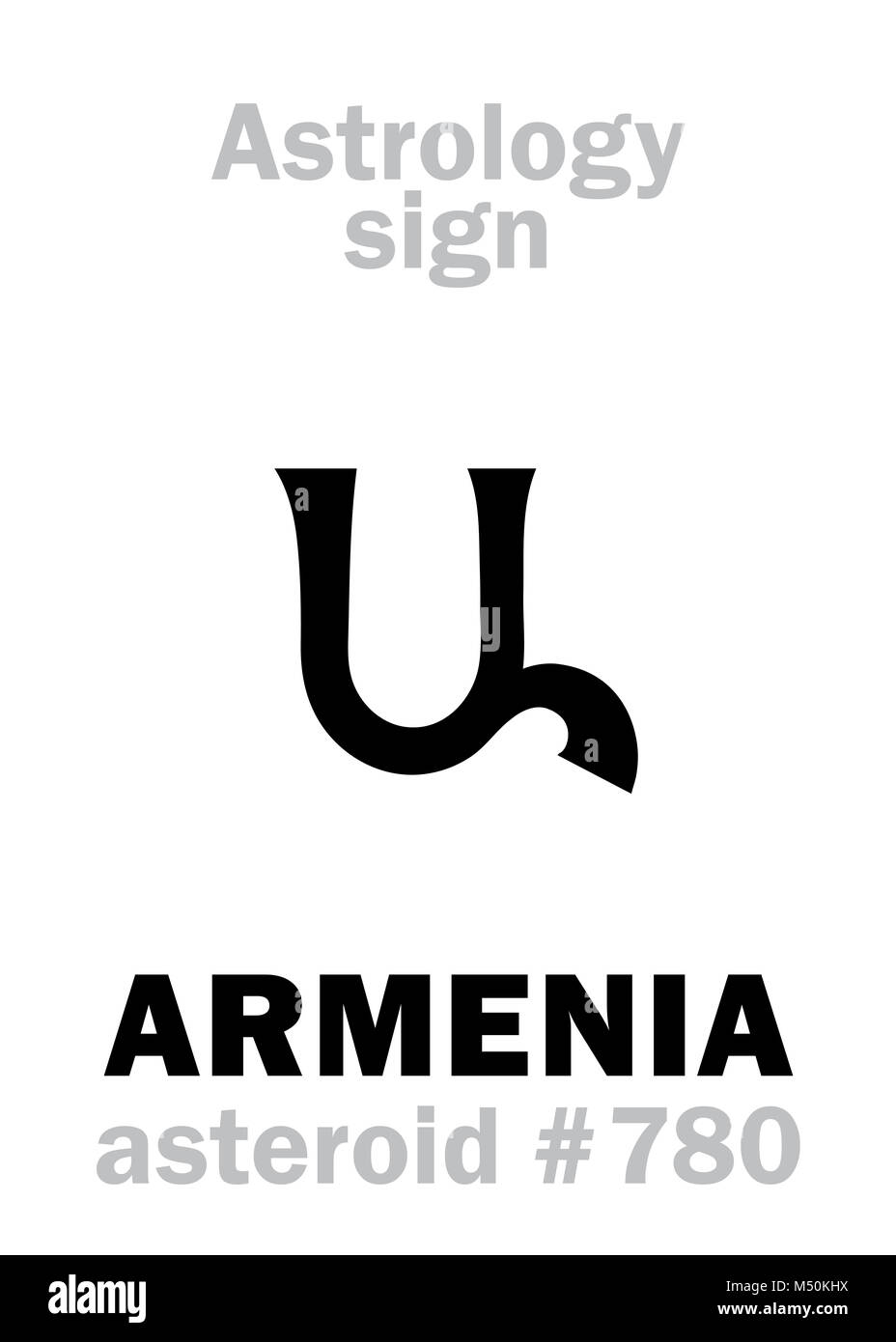 Astrologia: asteroide ARMENIA Foto Stock