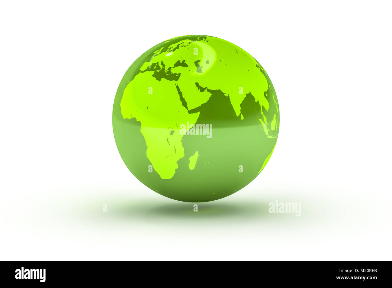 Green Globe sfera Foto Stock