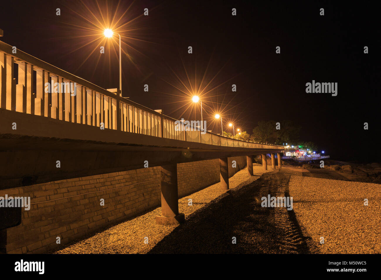 Xiamen Huandao Road bridge amante scena notturna Foto Stock