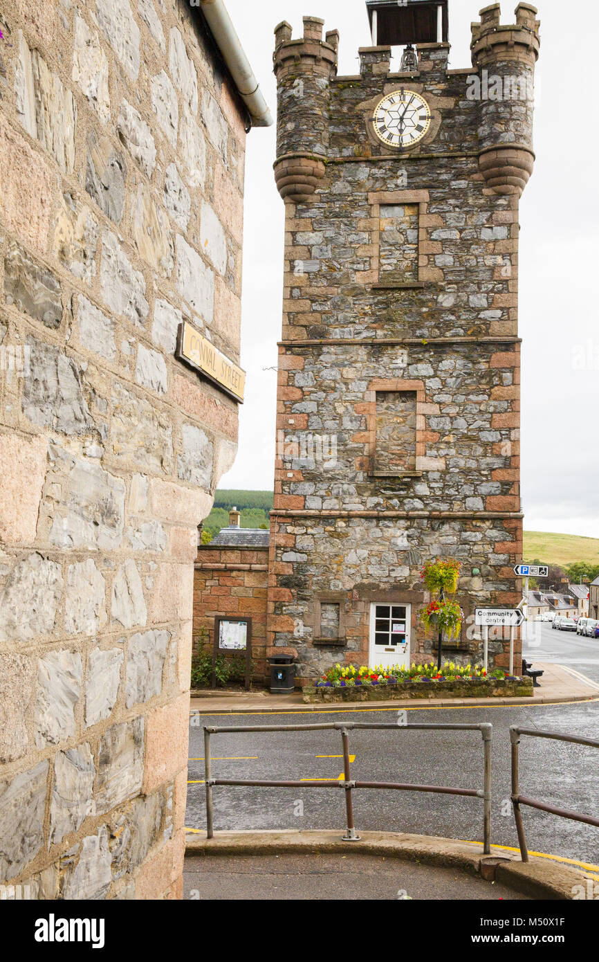 Dufftown clock tower Scozia Scotland Foto Stock