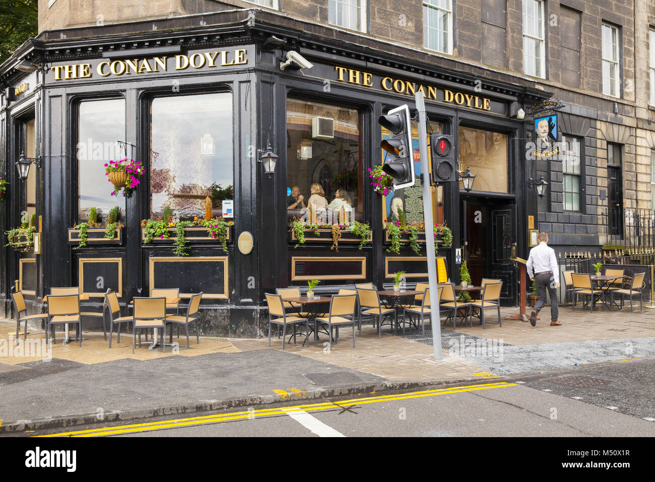 Conan Doyle nicholson's pub Edimburgo Foto Stock