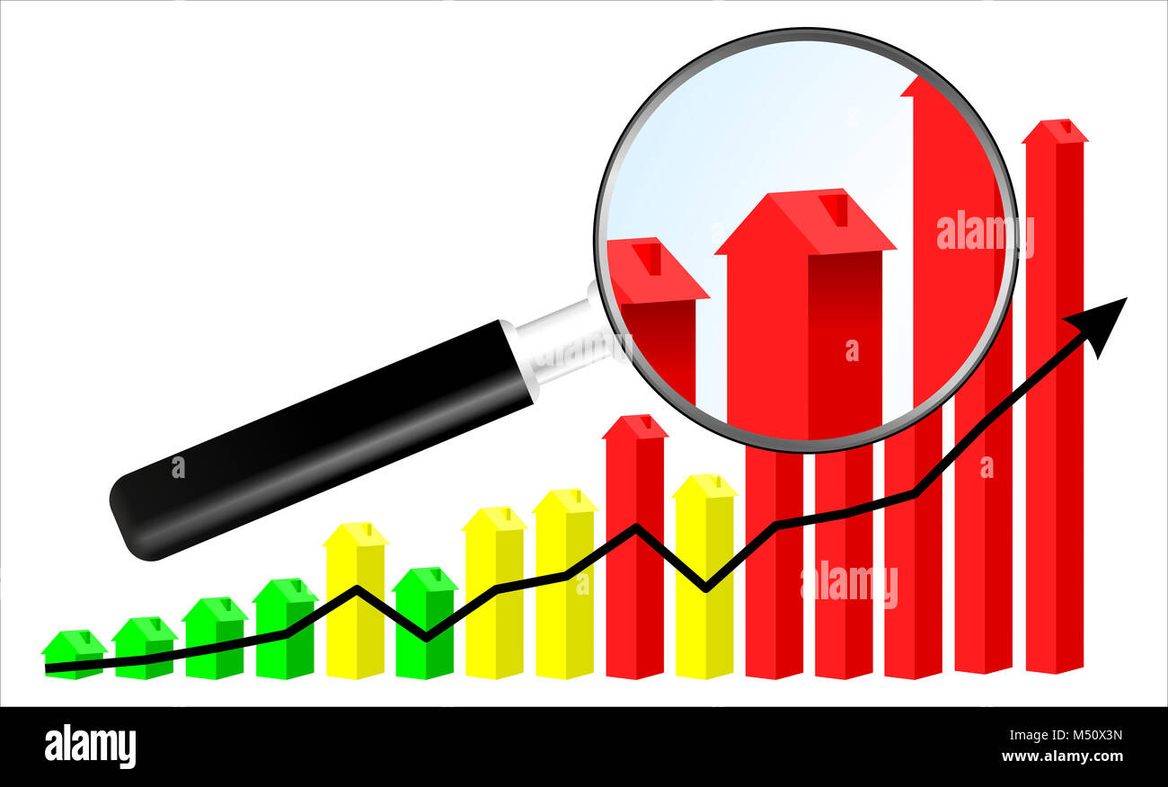 Alloggiamento illustrazione del mercato Foto Stock