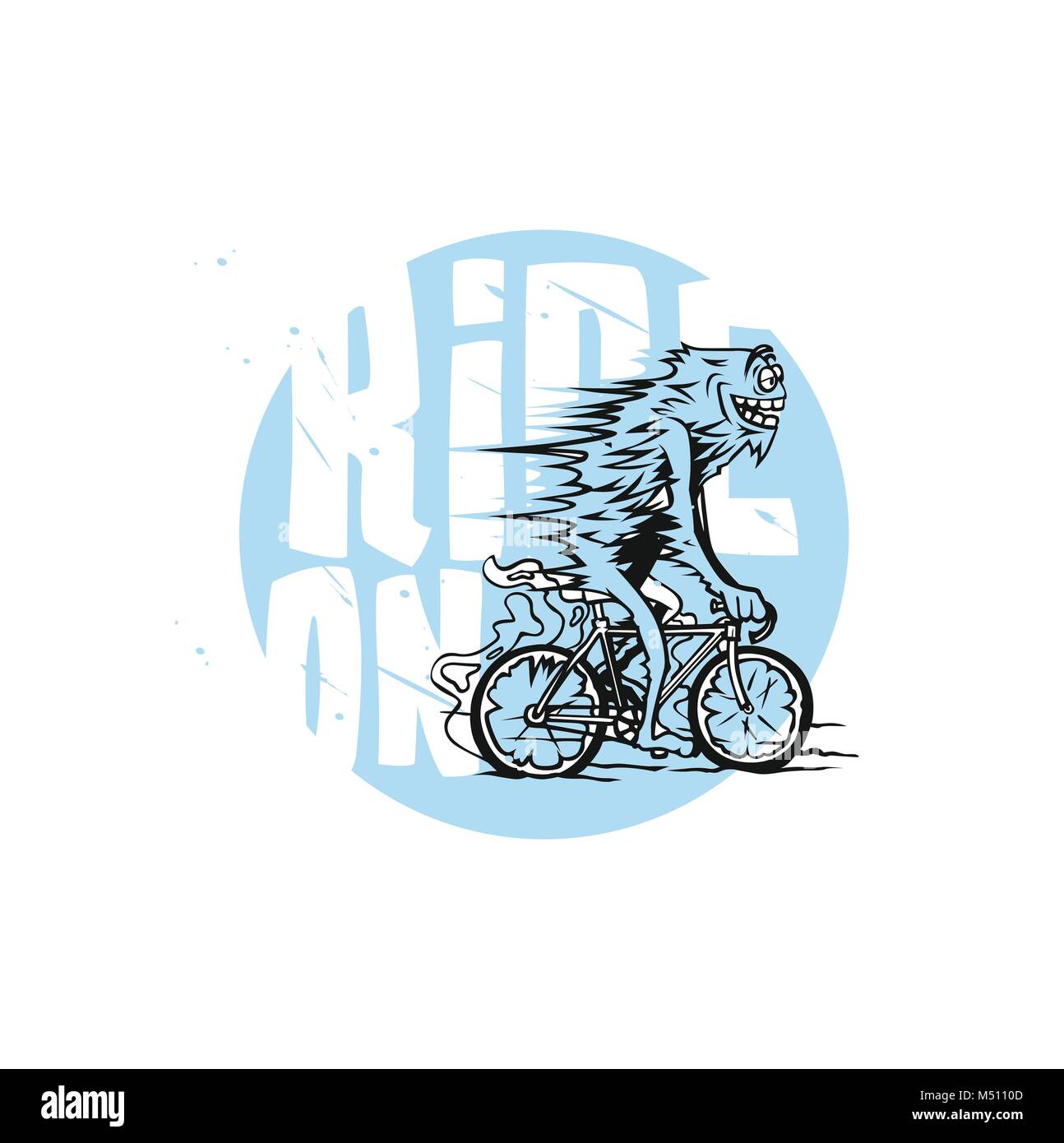 illustrazione vettoriale stilizzata dal ciclista Illustrazione Vettoriale