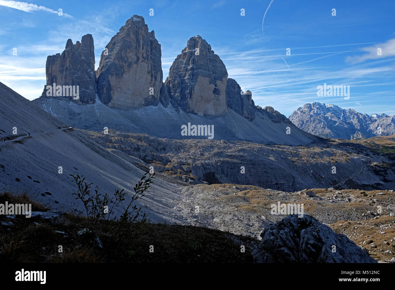 Tre Cime di Lavaredo, Dolomiti, Alto Adige, Italia, Drei Zinnen Foto Stock