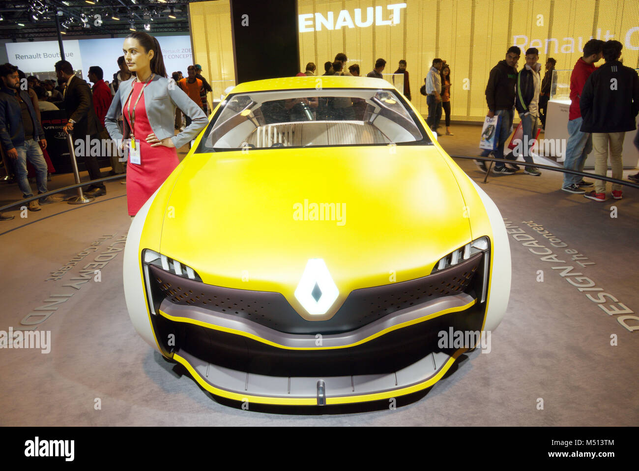 Maggiore noida, India. 14 febbraio 2018. Vetrina Renault il loro concetto di auto in Auto Expo 2018 in maggiore noida, India. Foto Stock