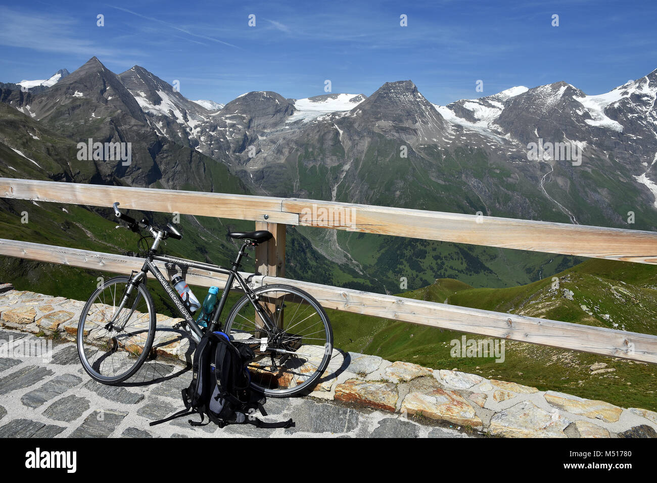 Alpi; Austria; Europa; Glockner gruppo; tour in bicicletta; Foto Stock