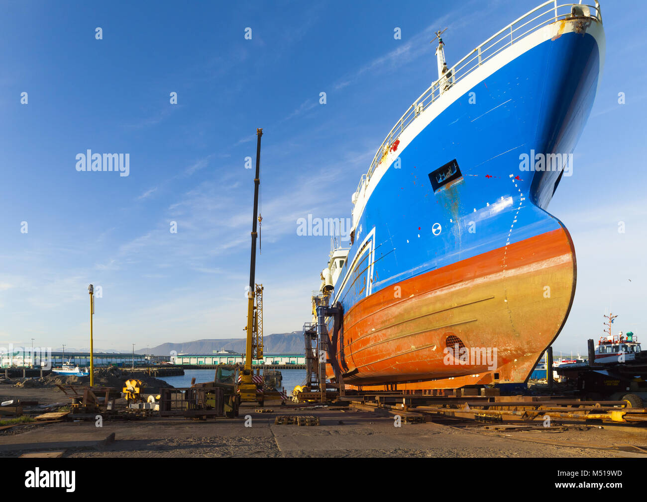 Manutenzione della nave Porto di Reykjavik Foto Stock