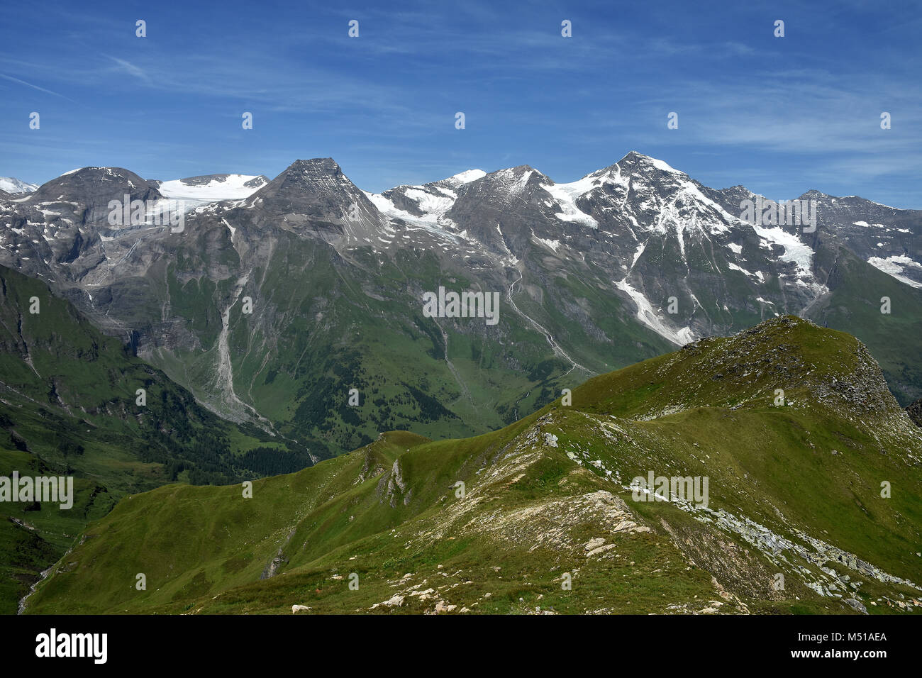 Glockner gruppo; Alpi; Austria; Europa; Foto Stock