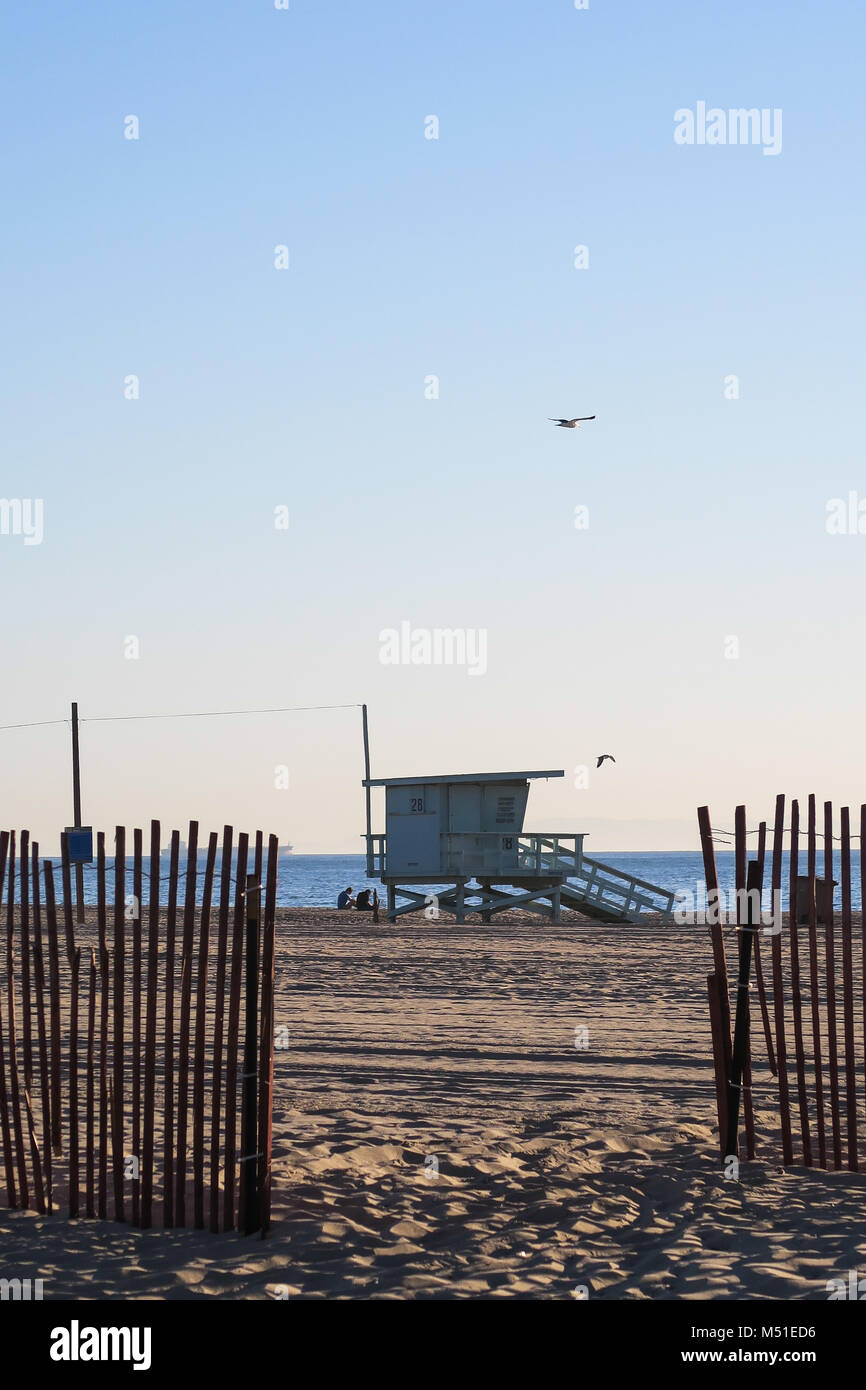 Spiaggia della California Sunset Palms Foto Stock