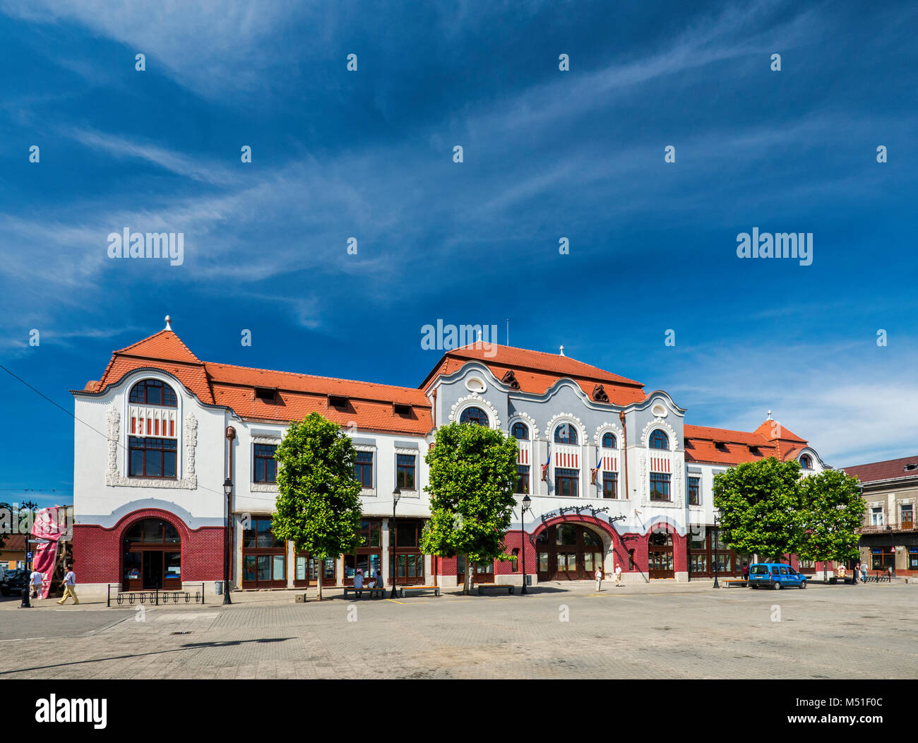 Hotel Miner (Hotel Minerul) a Piata Libertatii a Baia Mare, regione Maramures, Romania Foto Stock
