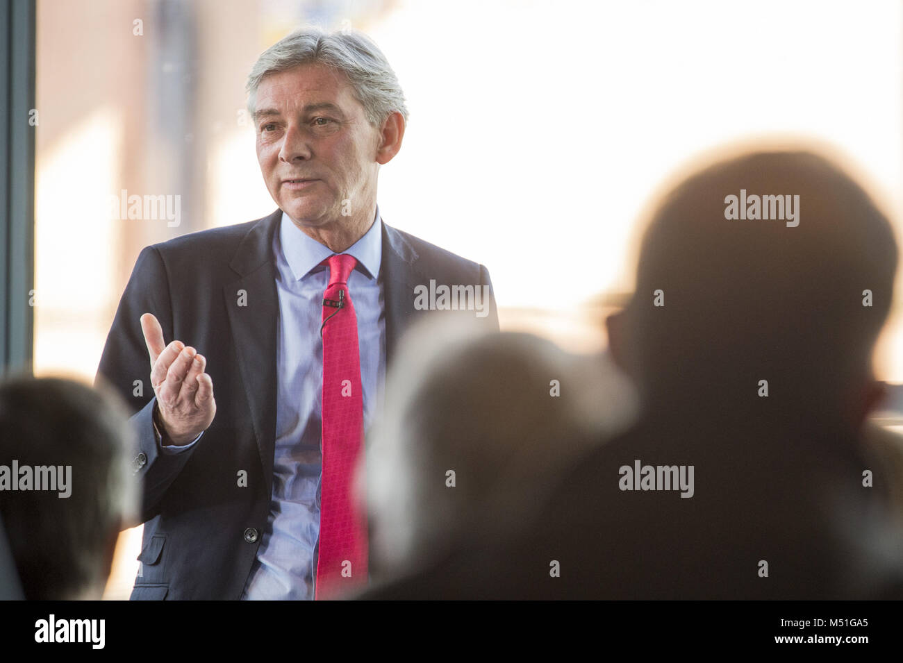 Richard Leonard fa un discorso a Abertay Dundee University, che delinea le questioni chiave della sua leadership per 2018. Dotato di: Richard Leonard dove: Dundee, Regno Unito quando: 19 Gen 2018 Credit: Euan ciliegio/WENN.com Foto Stock