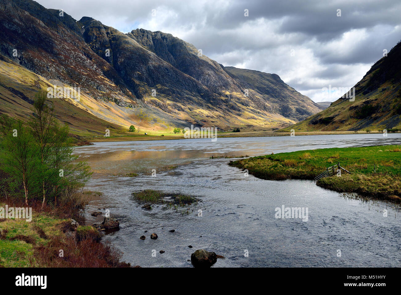Regno Unito, Scozia, Highlands: Glen Etive Valley Foto Stock