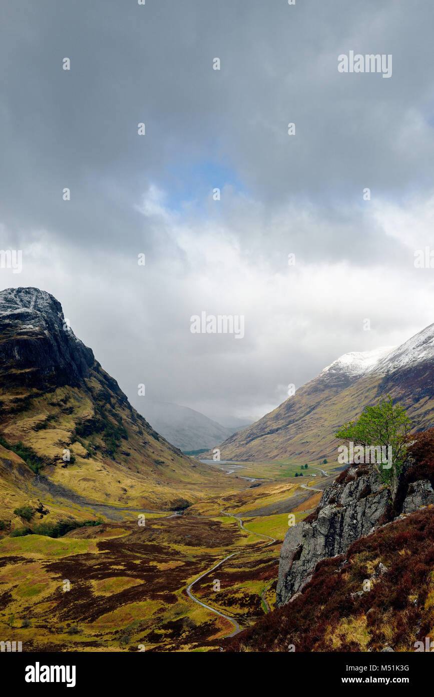 Regno Unito, Scozia, altopiani, Glencoe Valley Foto Stock