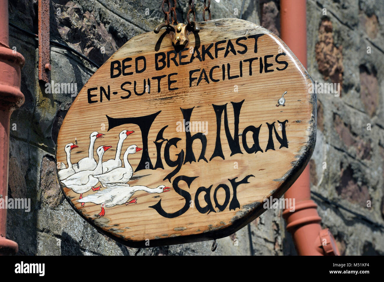 Regno Unito, Scozia, altopiani, Bed & Breakfast nel villaggio di Plockton Foto Stock