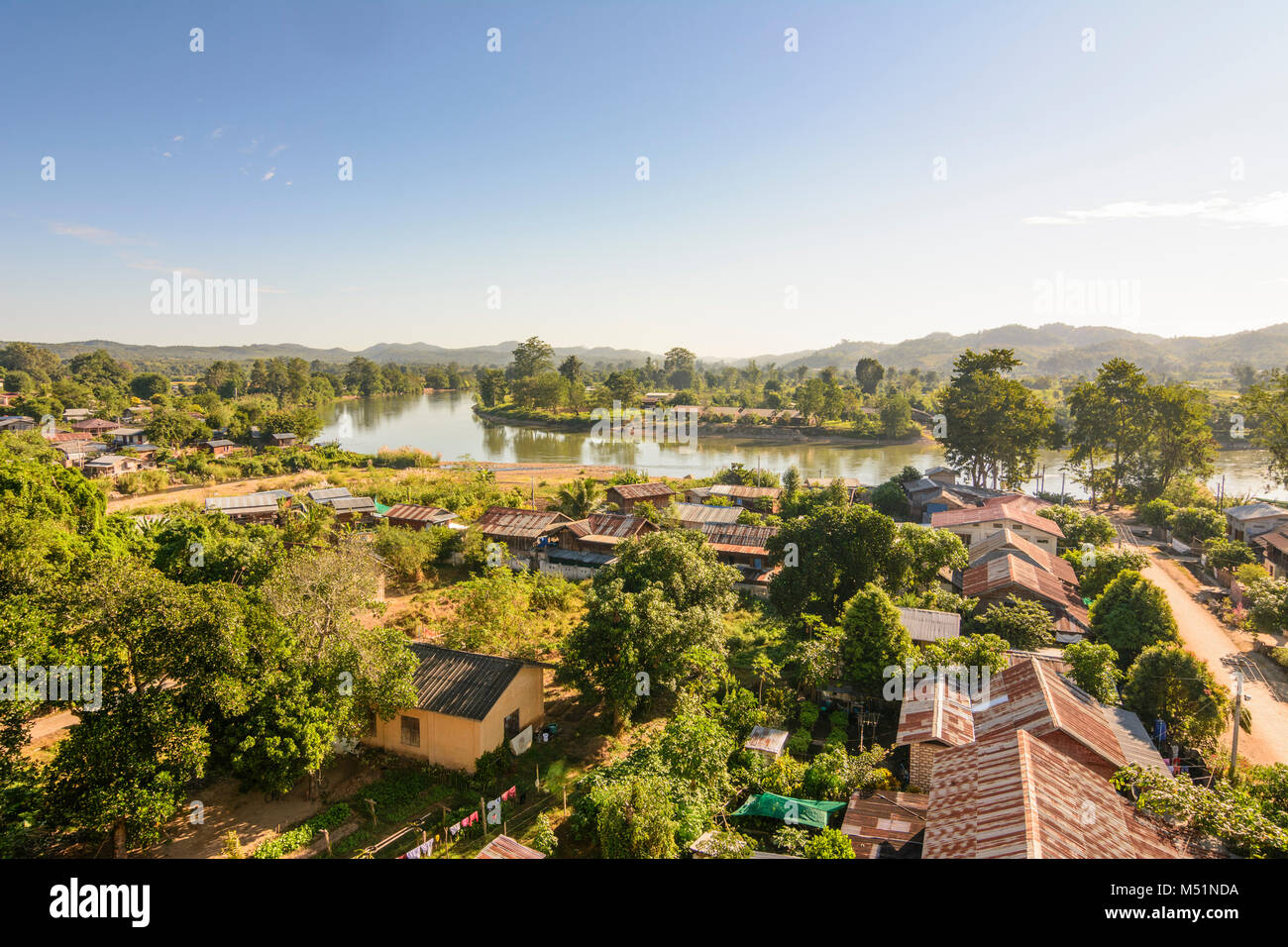 Hsipaw: Hsipaw, Dokhtawady River, , stato Shan, Myanmar (Birmania) Foto Stock