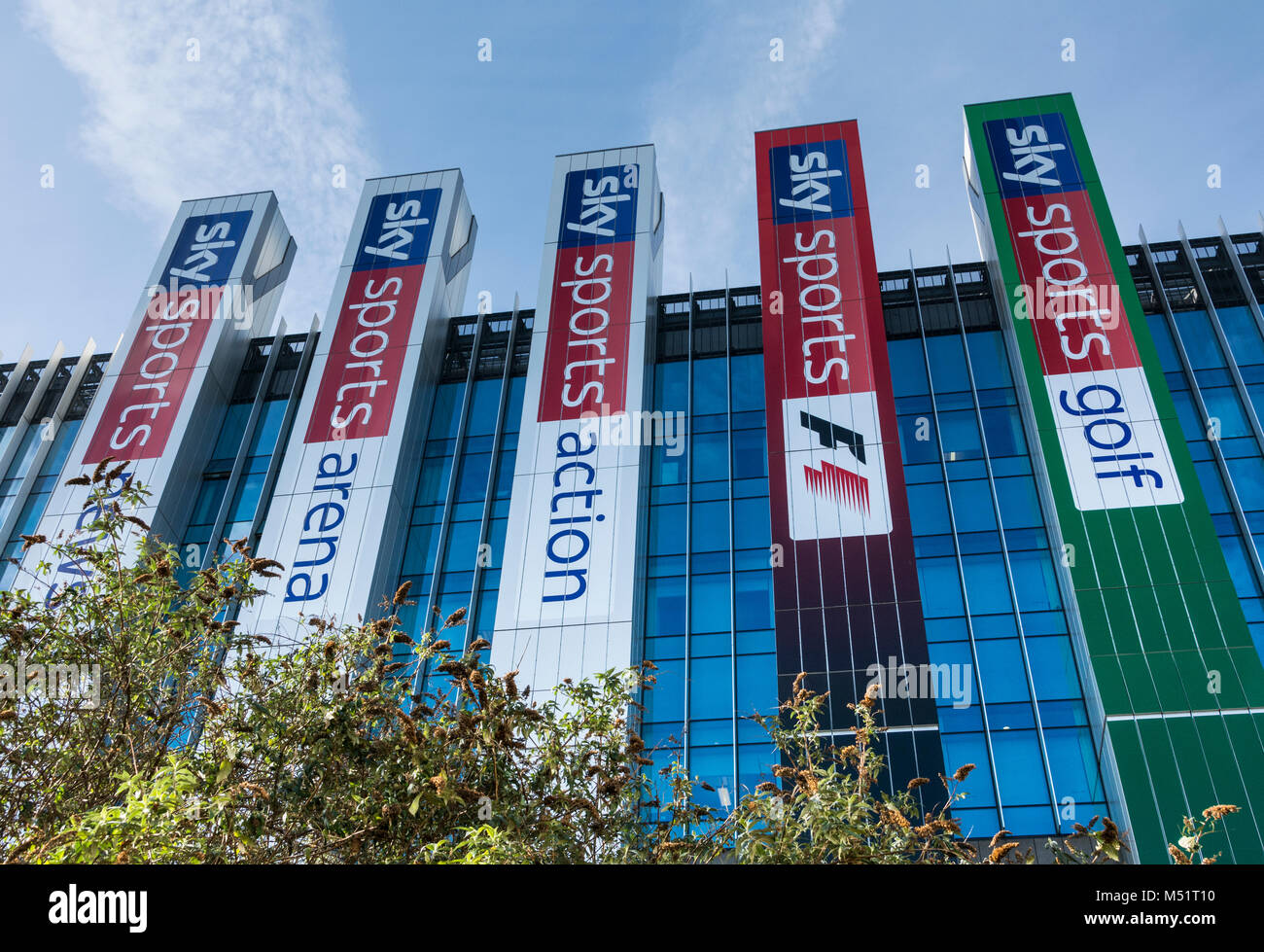 Rupert Murdoch's Sky Sports su guida schermatura, Osterley, Middlesex, Regno Unito Foto Stock