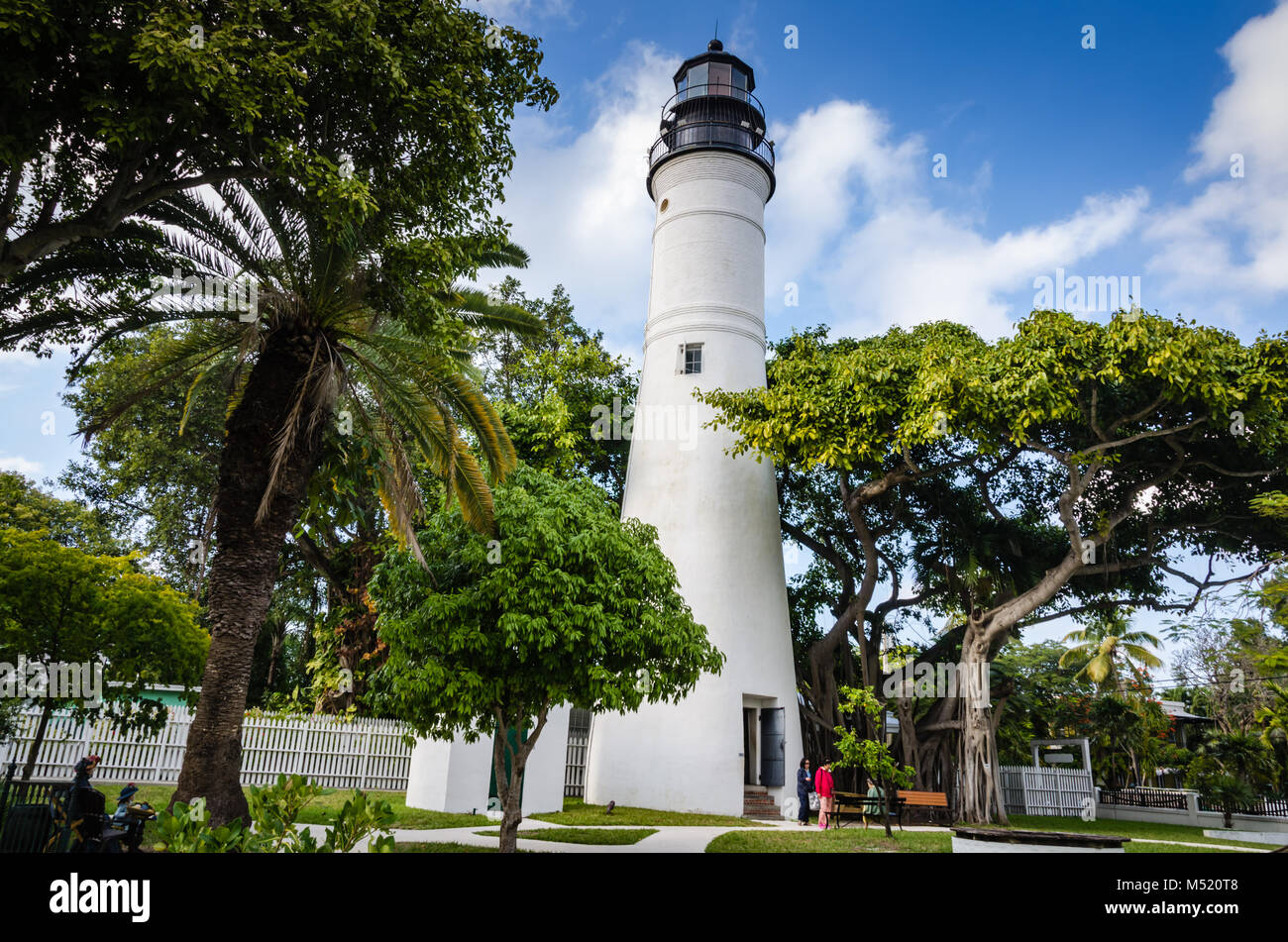 Il Key West lighthouse è situato a Key West, Florida. Il primo Key West faro è stato un 65-piede torre completata nel 1825. Foto Stock