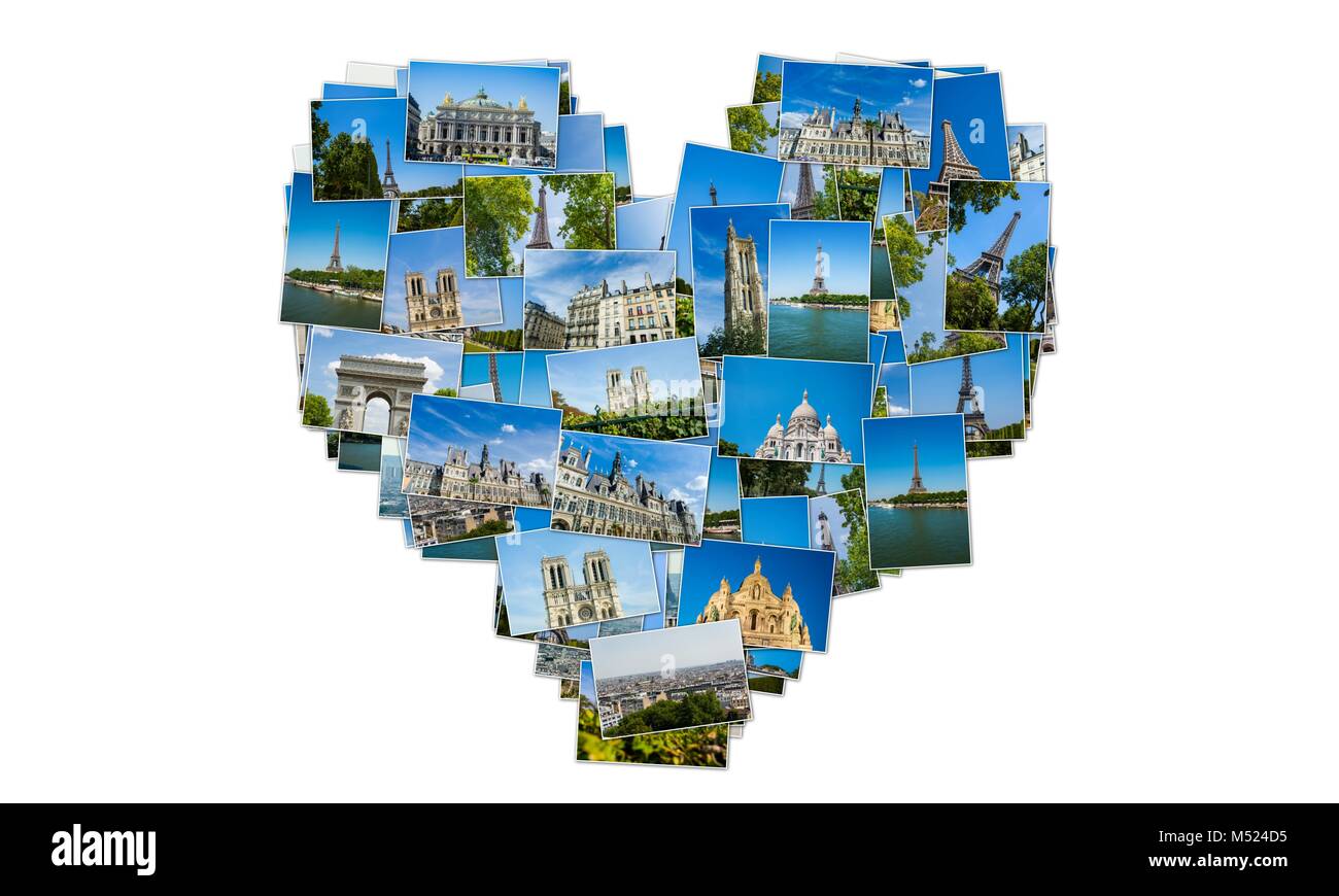 La forma di cuore fatta di Parigi foto Foto Stock