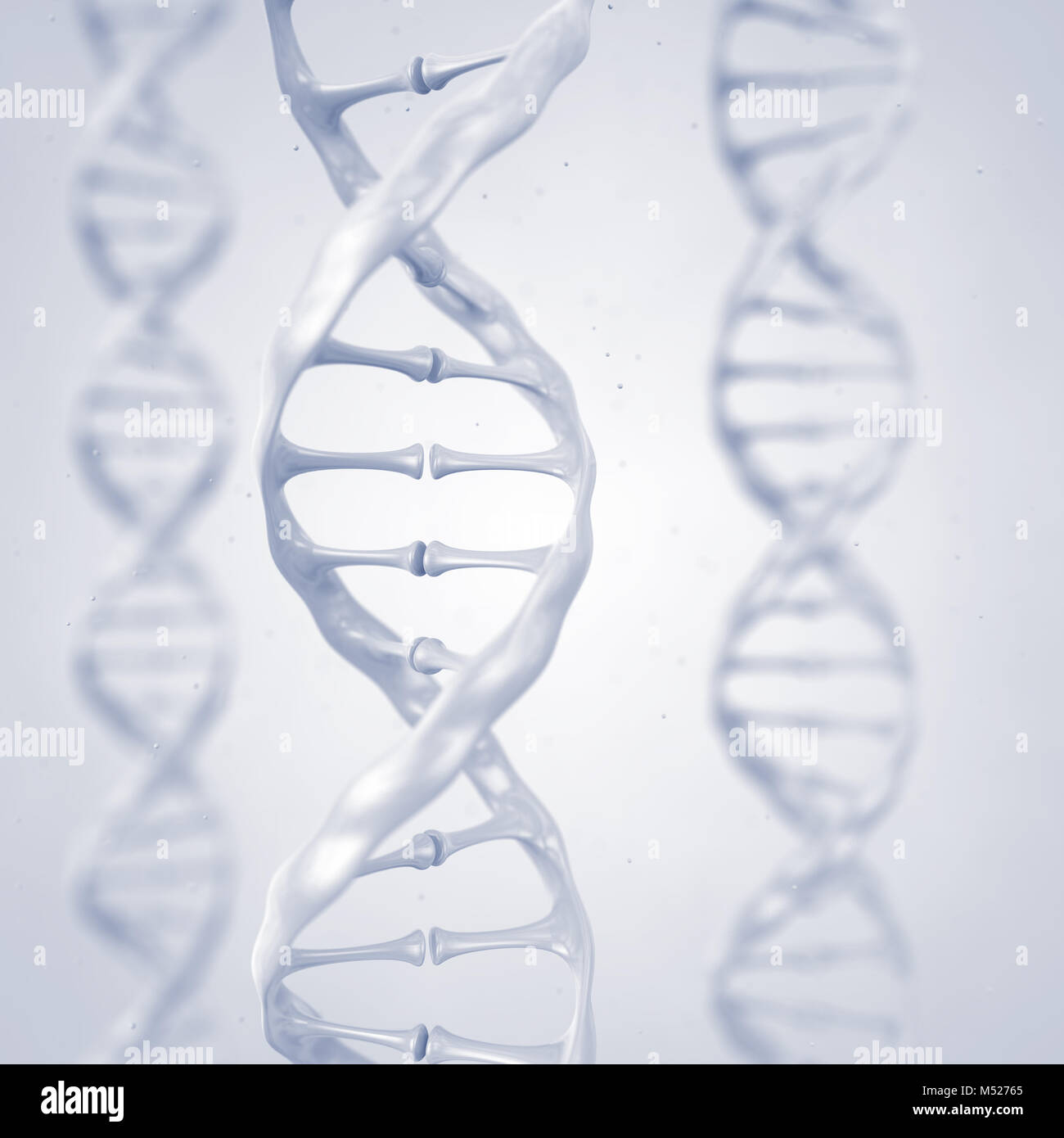 Elica di Dna , la sequenza genica , codice genetico Foto Stock