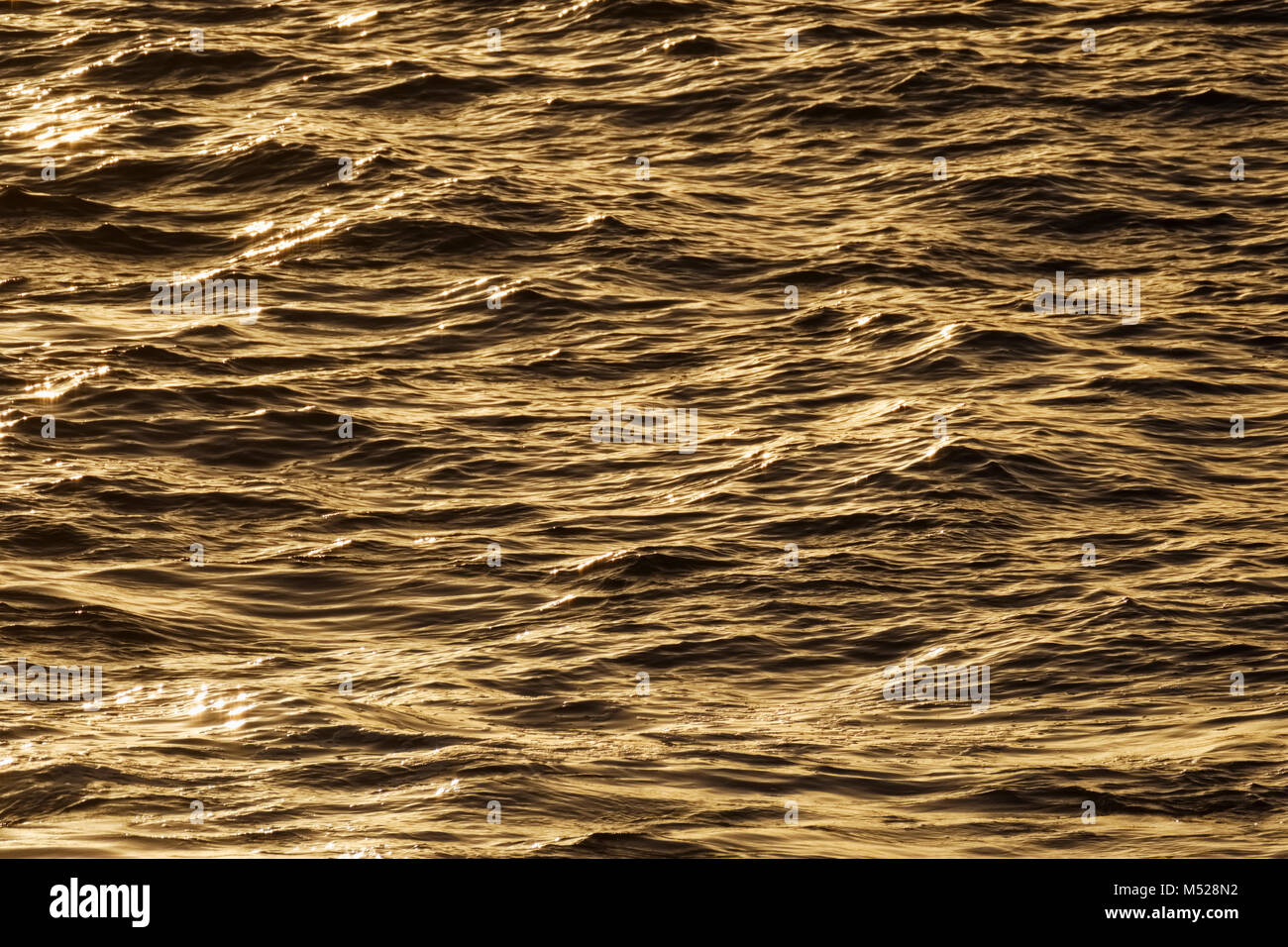 Superficie dell'oceano nella luce della sera,Oceano Atlantico,La Gomera,Isole Canarie,Isole Canarie,Spagna Foto Stock