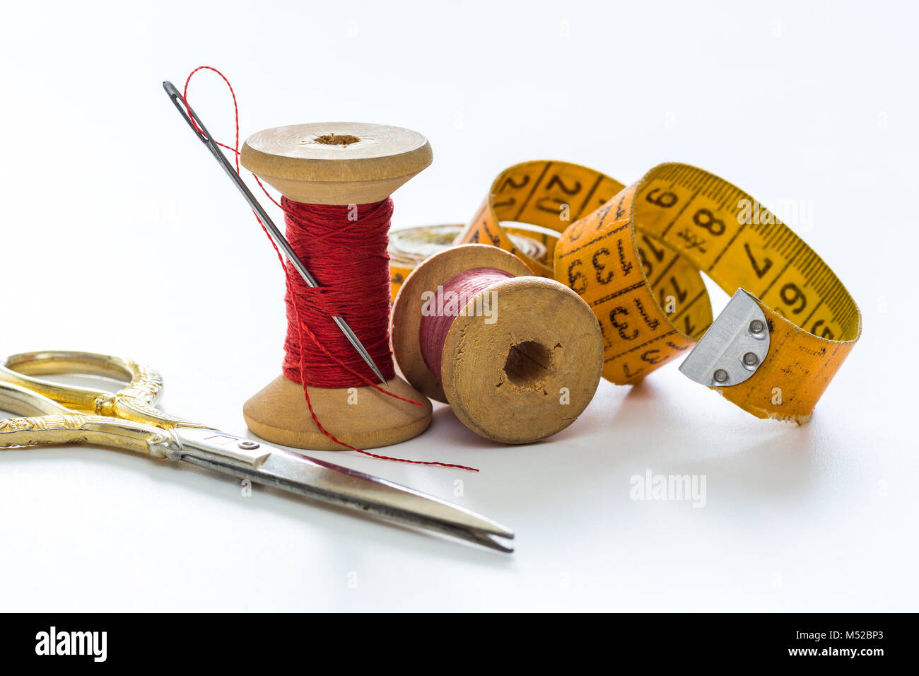 Accessori per il cucito, strumenti Foto Stock