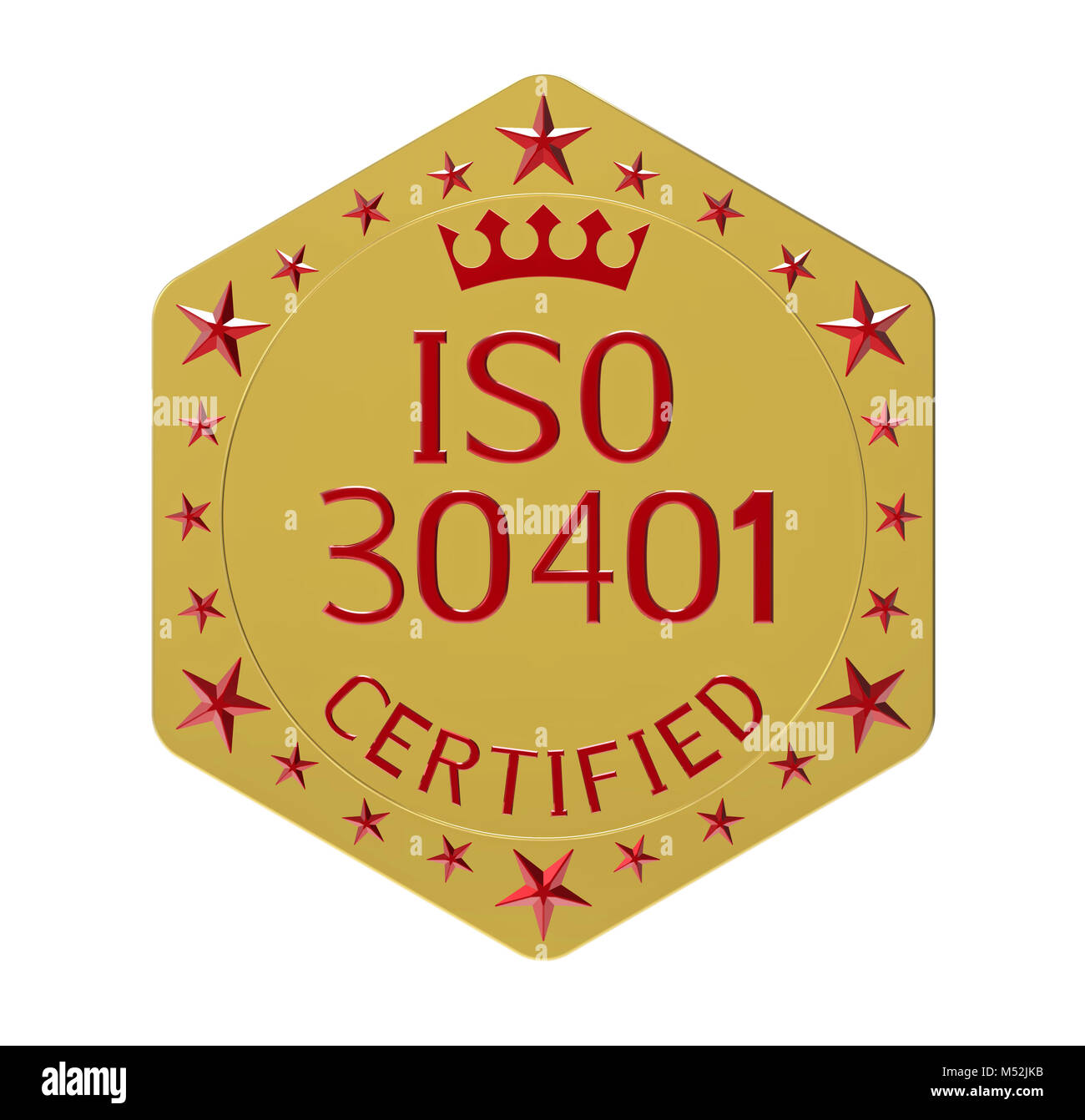 30401 ISO standard, sistemi di gestione della conoscenza, 3D rendering, isolato su bianco Foto Stock