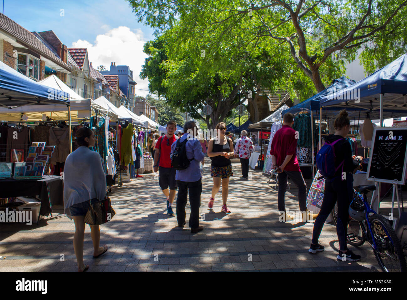 Sydney, Australia: street market a Sydney Manly Beach area Foto Stock