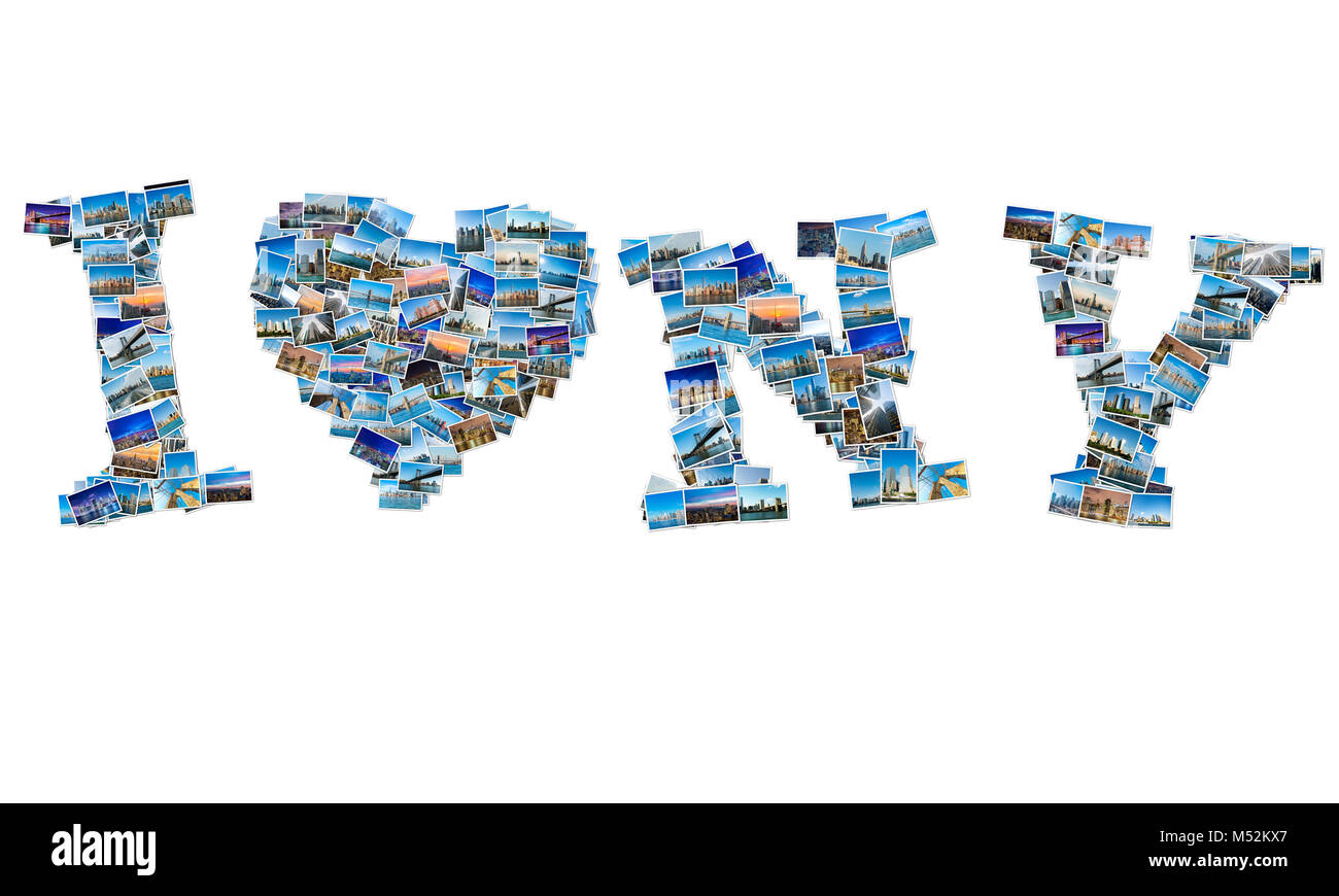 New York le foto in collage Foto Stock