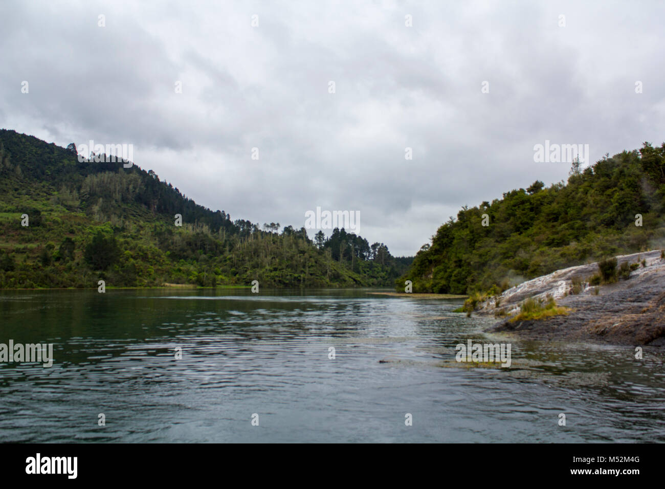 La valle nascosta, fiume Waikato impressionante paesaggio, Nuova Zelanda Foto Stock