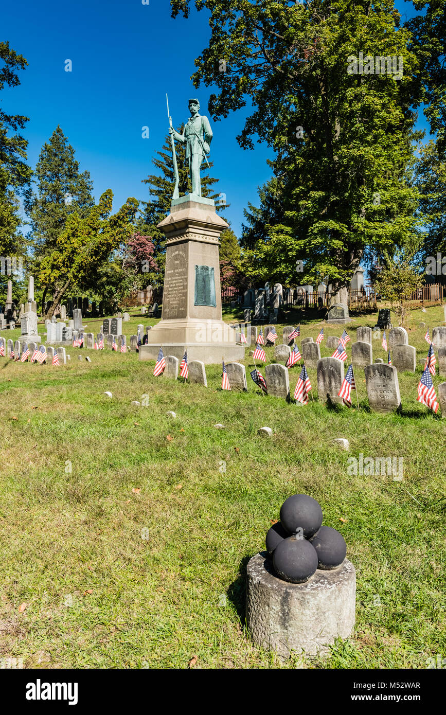 Di Sleepy Hollow nel cimitero di Sleepy Hollow, New York, è il cimitero di numerose figure famose, inclusi Washington Irving, la cui storia " La leggenda di Foto Stock