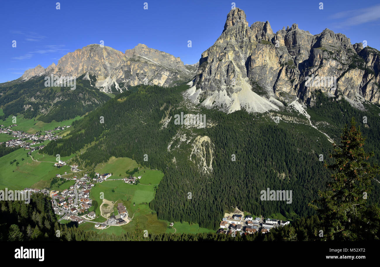 Alpi dolomitiche; Alto Adige; Italia; Corvara e Colfosco; Foto Stock
