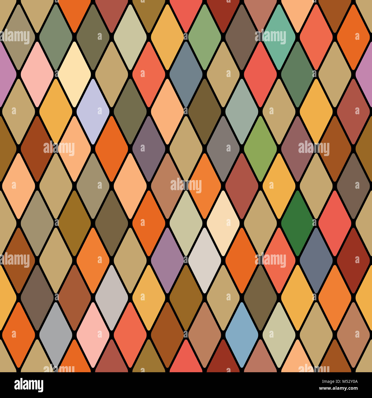 Arlecchino golden autunnali pattern senza giunture Foto Stock