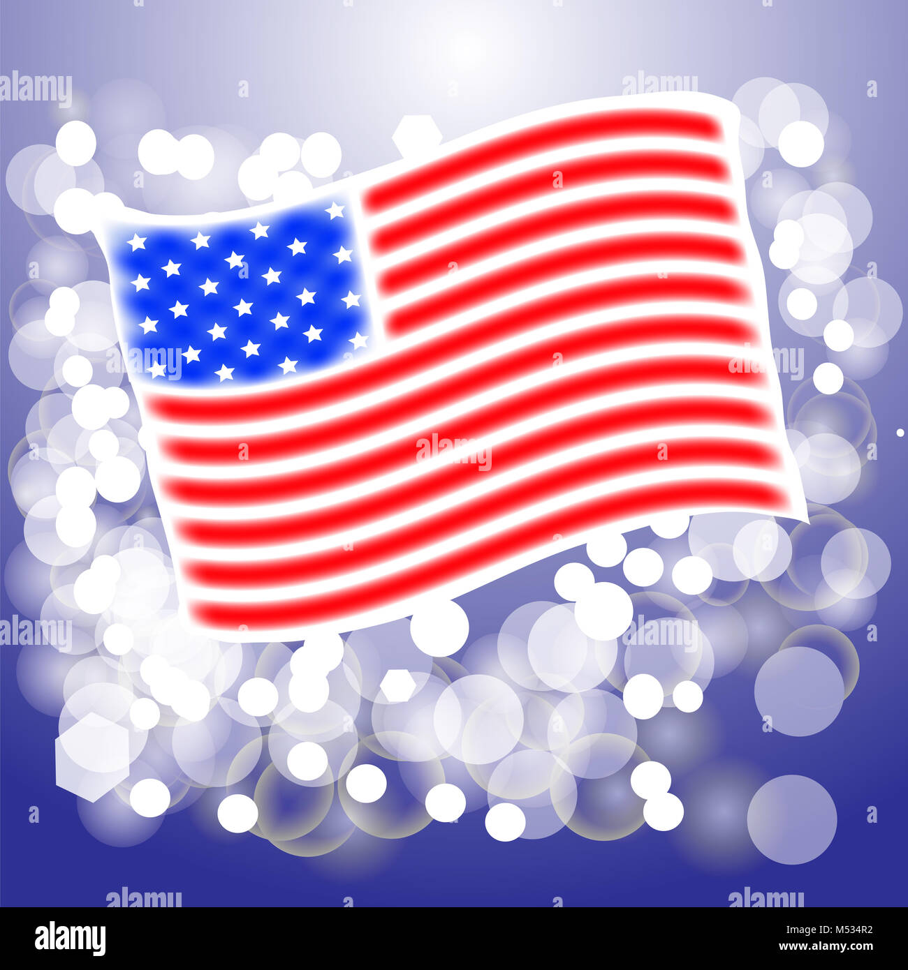 Bandiera americana sventola Foto Stock