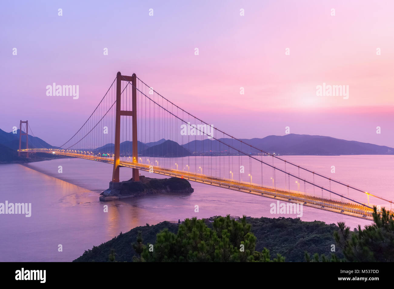 Zhoushan cross-ponte del mare Foto Stock