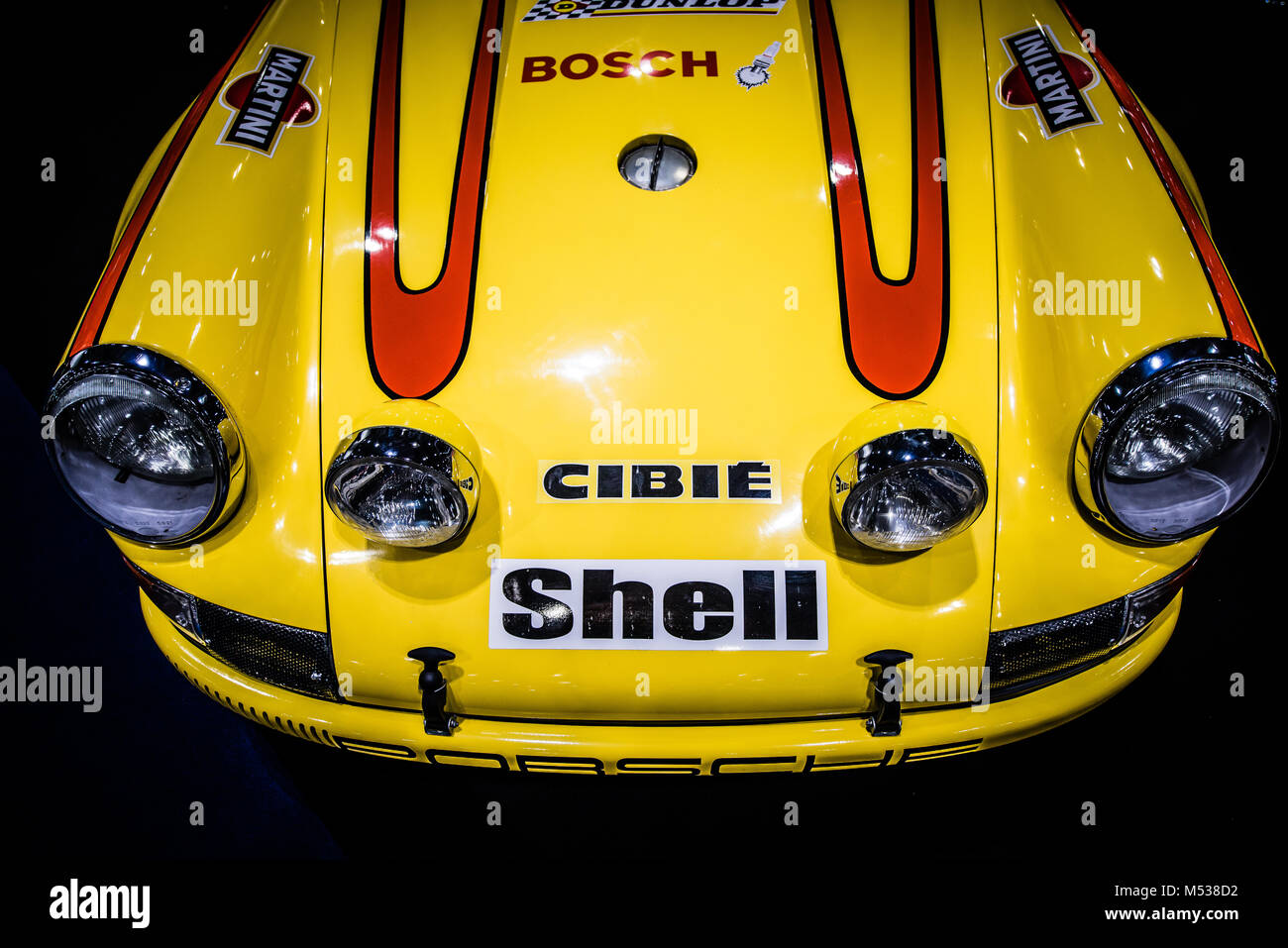 Historic Racing Porsche 911 sul display al London Classic Car Show & motorismo storico Show internazionale in Excel Foto Stock