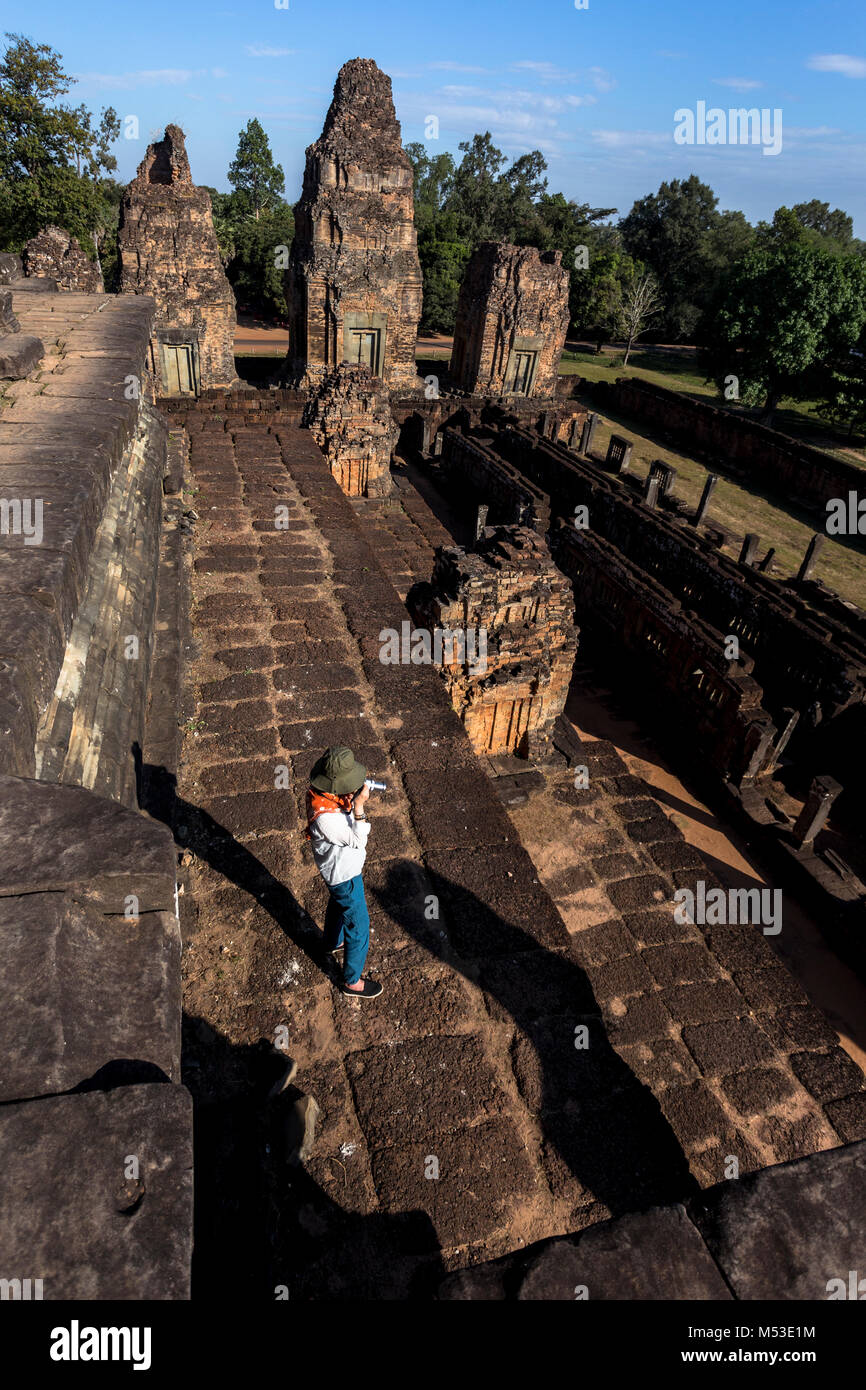 Pre Rup Angkor Wat Siem Reap Cambogia il sud-est asiatico è un tempio indù a Angkor, Cambogia, costruito come il tempio di stato del re Khmer Rajendravarman Foto Stock