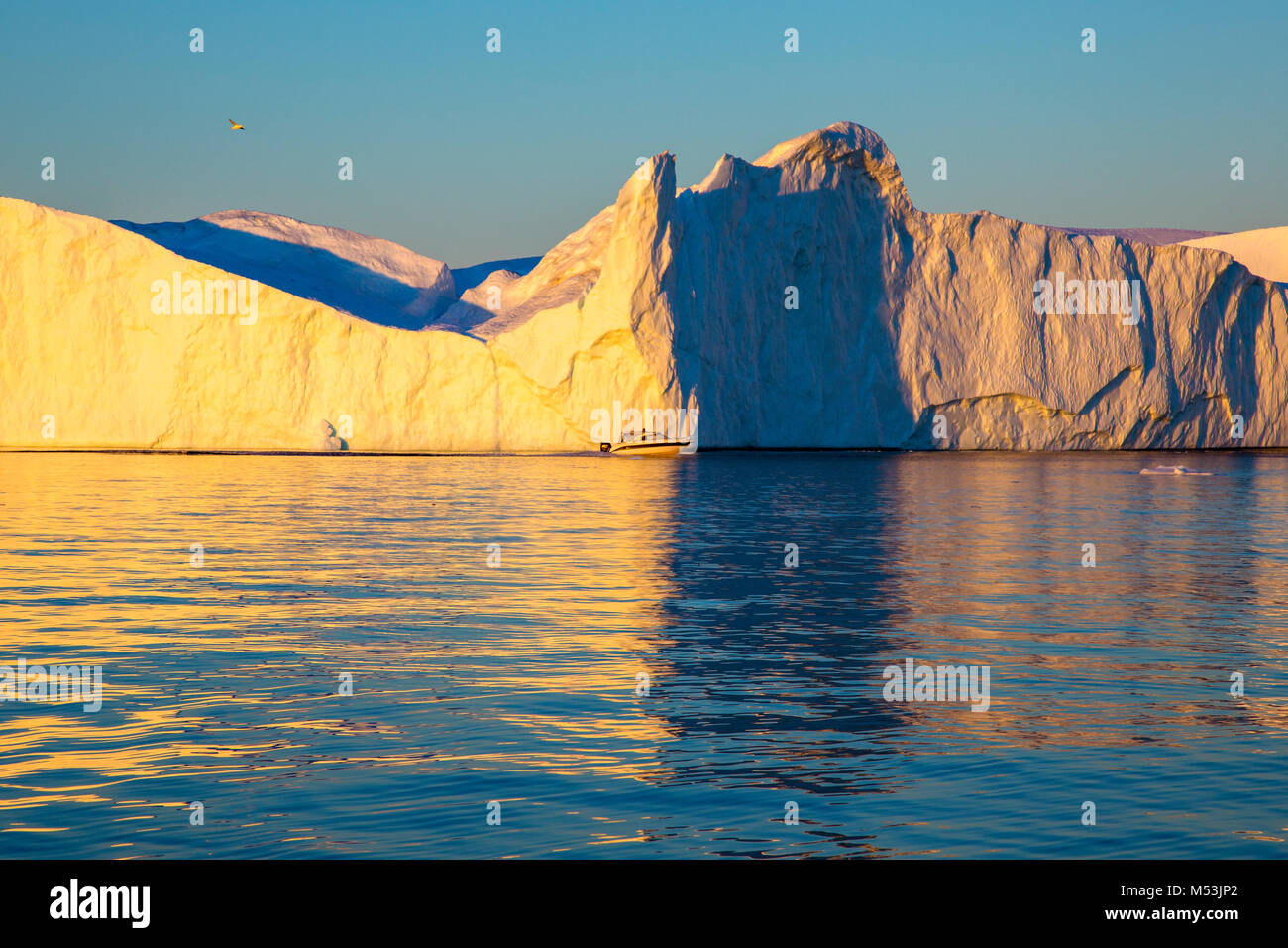 Iceberg dal icebergs, Ilulissat, Disko Bay, Groenlandia, regione polare Foto Stock