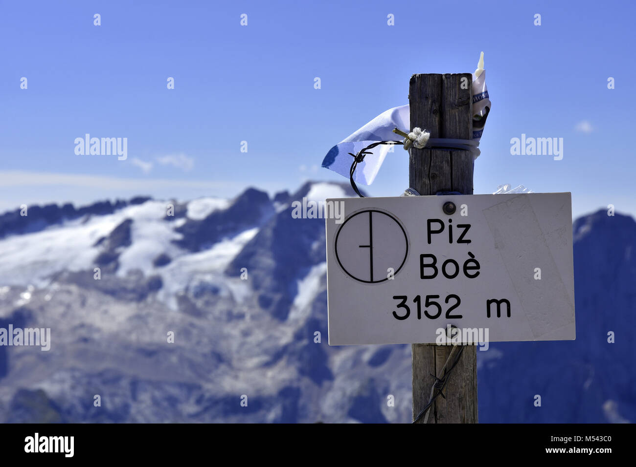 Alpi dolomitiche; Alto Adige; Italia; Gruppo Sella; Piz Boe Foto Stock