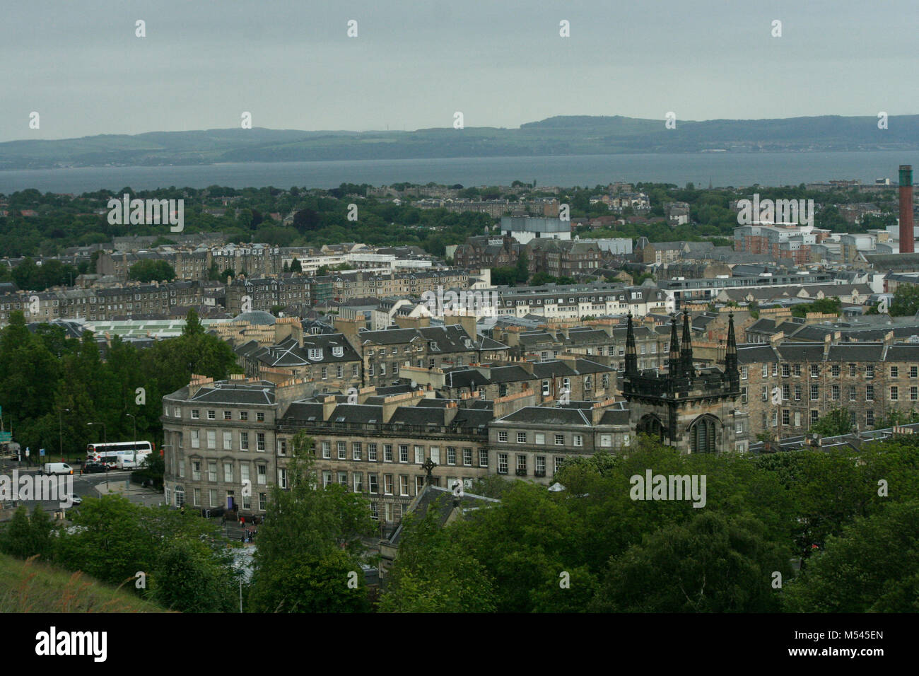 Vecchia Edinburgo da Calton Hill Foto Stock